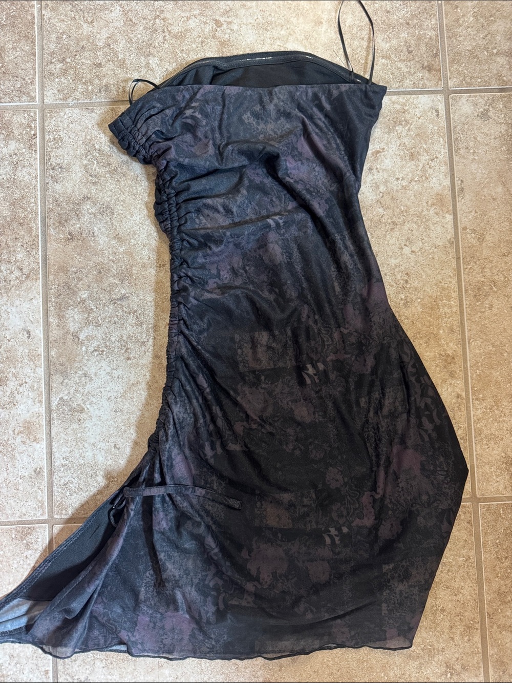 Princess Polly Black Strapless Sheer-Overlay Mini Dress - Picture 2 of 4